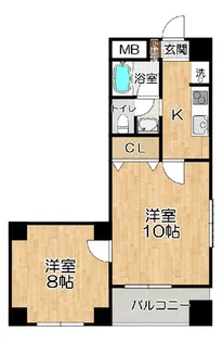 グレース春日3【4階】の間取り