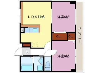 静岡県沼津市共栄町【マンション】の間取り