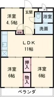 三向ハイツNo.5【2階】の間取り