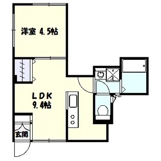 神奈川県川崎市高津区二子2【アパート】の間取り