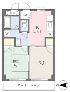 荒中マンション【4階】の間取り