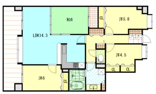 ロイヤルパレス長町公園【12階】の間取り