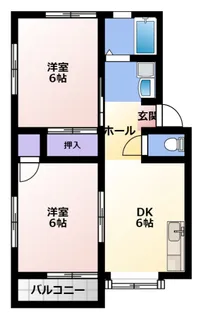 ハイツグランチャA【2階】の間取り