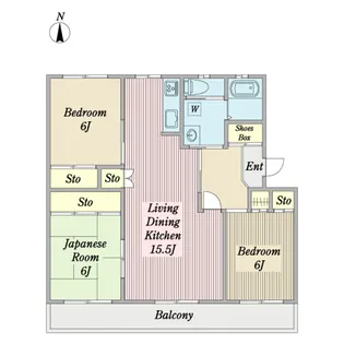 パークサイド国分寺【3階】の間取り
