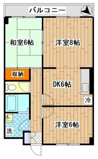 宮の下マンション【3階】の間取り