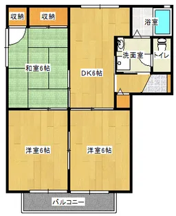 キャトルセゾン A【2階】の間取り