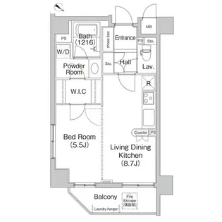 コンフォリア代々木上原【2階】の間取り