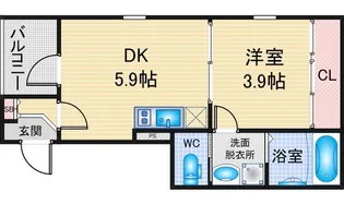 LA VIERE志賀本通【1階】の間取り