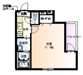 フジパレス都島御幸町【2階】の間取り