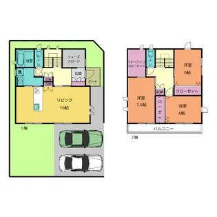 愛知県刈谷市一ツ木町6【一戸建】の間取り