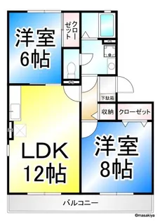 ハイカムール・城【2階】の間取り