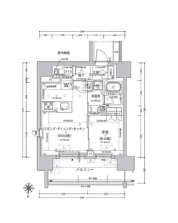 オープンレジデンシア THE MID FORT【5階】の間取り