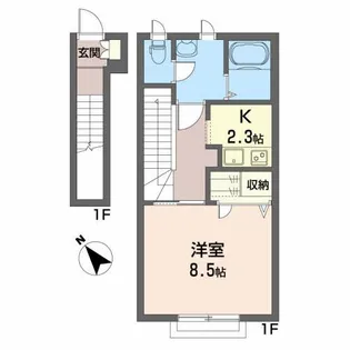 シャーメゾン千田C【2階】の間取り