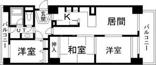 東海プラザ白石【6階】の間取り