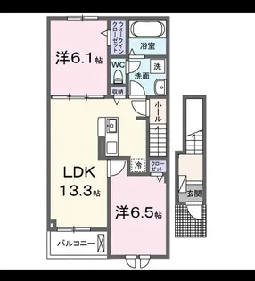 広島県福山市今津町【アパート】の間取り