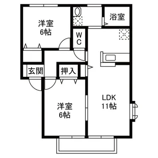 フォレスト瀬名【1階】の間取り