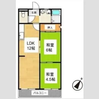 レナジア深井【2階】の間取り