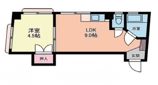 カブラギ第二マンション【3階】の間取り