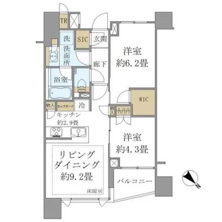 Brillia THE RESIDENCE TOKYO YAESU A【2階】の間取り