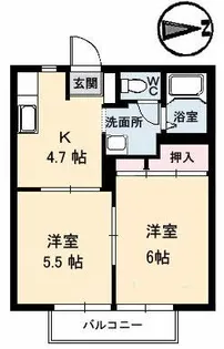 JOYFUL’SHIBANAKA【2階】の間取り