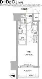 大阪府大阪市北区浮田2【マンション】の間取り