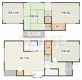 兵庫県高砂市伊保崎4【一戸建】の間取り