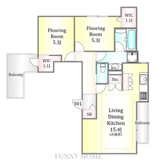 (仮称)下馬6丁目メゾン【3階】の間取り