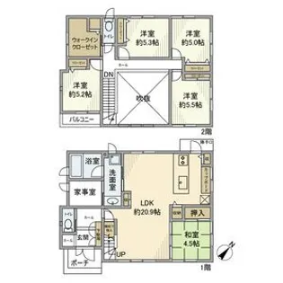 兵庫県加古川市平岡町新在家【一戸建】の間取り