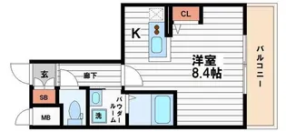 プロシード大阪城南【4階】の間取り