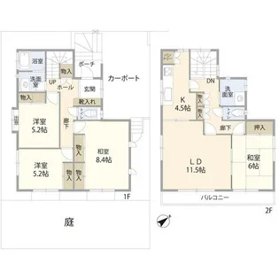 神奈川県横須賀市湘南鷹取1【一戸建】の間取り