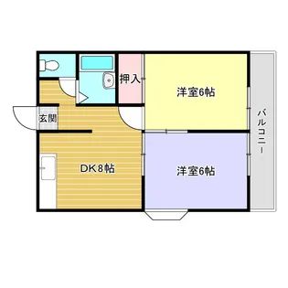 エステートピア尼ヶ辻【2階】の間取り