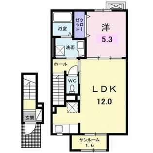 メンリッヒェン・ウッド【2階】の間取り