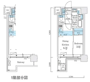 東京都江東区新大橋2【マンション】の間取り
