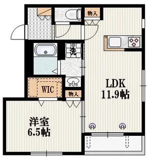 カーサ暁【1階】の間取り
