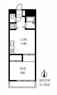 クレール西品川【3階】の間取り
