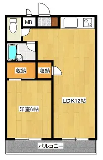 福島県郡山市並木1【アパート】の間取り
