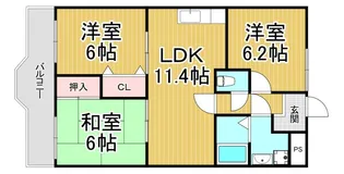サン・ベルエアー【4階】の間取り