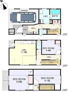 東京都八王子市田町【一戸建】の間取り
