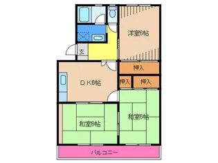 サンハイツ三苫【3階】の間取り