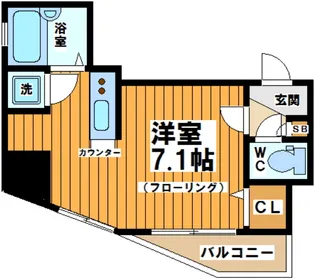 東京都世田谷区大原1【マンション】の間取り