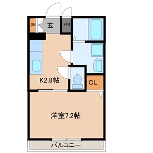 和マンション【1階】の間取り