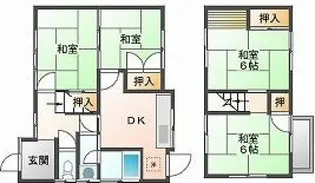 岡山県岡山市中区国富【一戸建】の間取り
