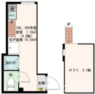 Stage中野III【2階】の間取り