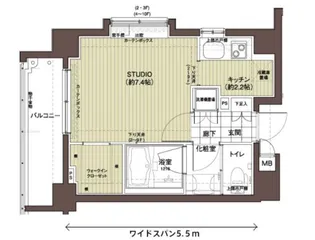 ル・リオン府中駅前【8階】の間取り