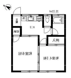 東京都目黒区五本木1【アパート】の間取り
