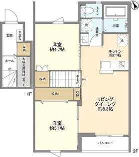 東京都世田谷区若林3【アパート】の間取り