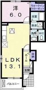 グロワール メール【1階】の間取り