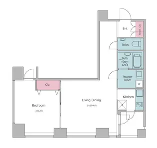 東京都港区三田1【マンション】の間取り