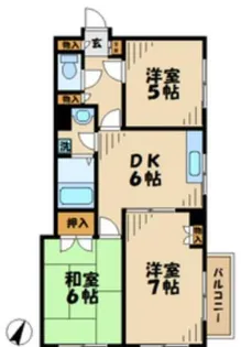 シャトルブラウンA【2階】の間取り