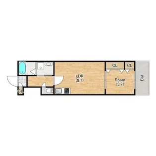 カーサセレーノ【1階】の間取り